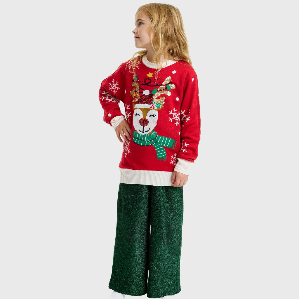 Cute reindeer christmas sweater - child.